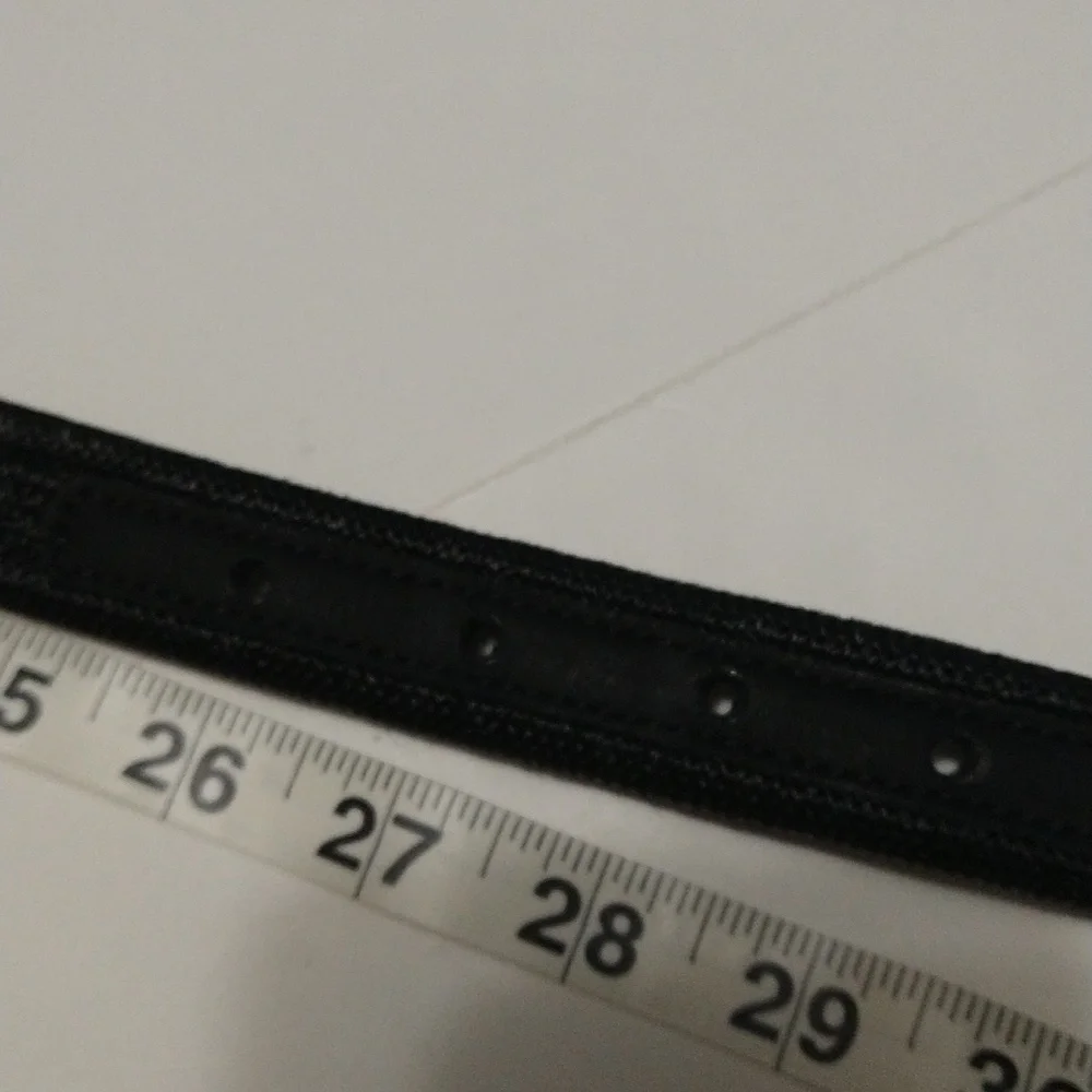 Unisex Black Textured Adjustable Tweed Look Belt Size 26-30 #W-784